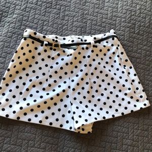 Polka Dot Belted Shorts